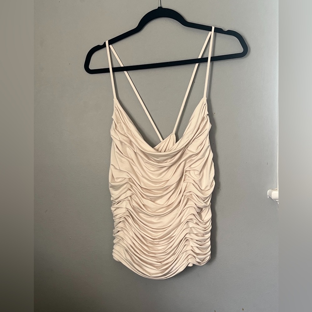 Large Express body contour collection ruched tank top